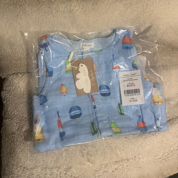 💜$20 FLASH SALE💜 Angel Dear Organic Cotton Shortie Romper 3-6M NWT - Picture 3 of 4
